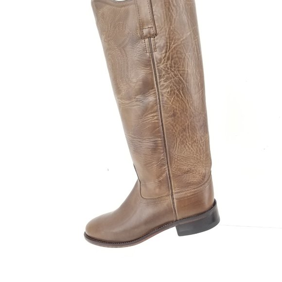 Old West Women's Riding Boot Round Toe Womans Brown Lb1624 sz 7.5M - Picture 5 of 10